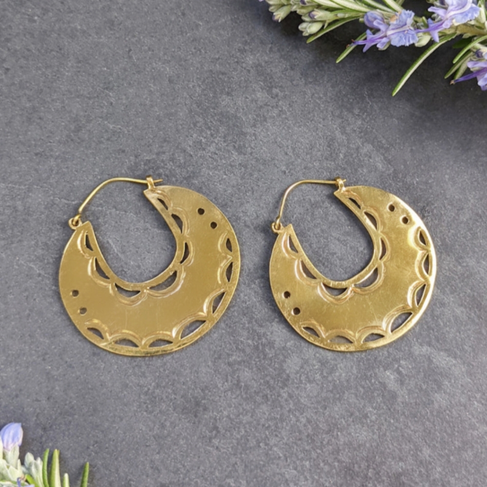 NWT Baizaar Mermaid Crescent Earrings - Picture 3 of 5